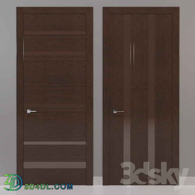 Doors - Door DOMINO 01_02 T Rovere Tabacco