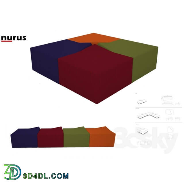 Other soft seating - Nurus-Stone_pouffe