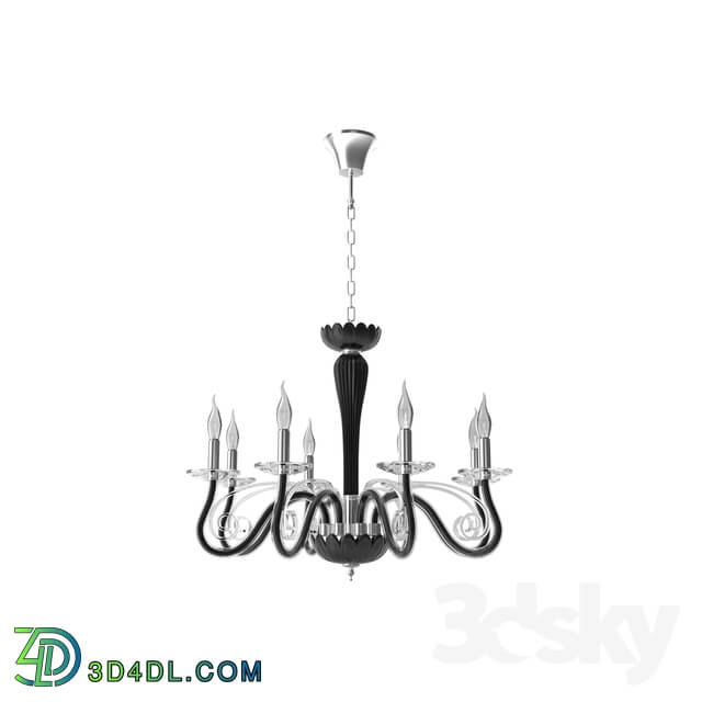 Ceiling light - 39127 Chandelier MEDUNO_ 8x40W _E14__ black