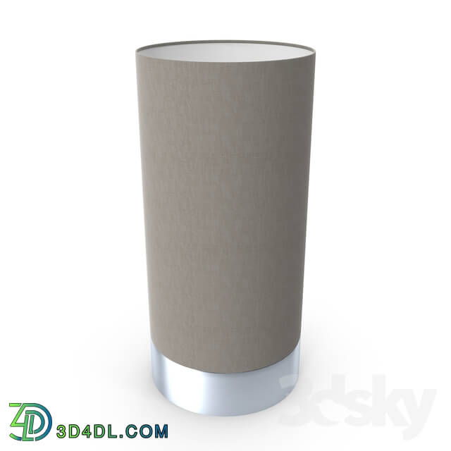 Table lamp - 95122 Table lamp PASTERI with dimmer_ 1х60W _E27__ Ø120_ H255_ nickel matt _ textile_ gray-to