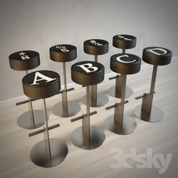 Chair - Bar stools stylized 