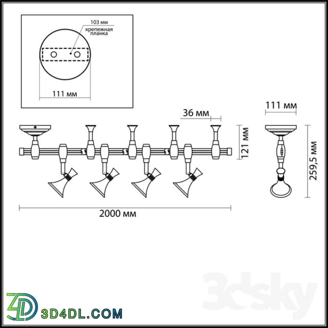 Technical lighting - Flexible track ODEON LIGHT 3805 _ 28TL GONZAGO