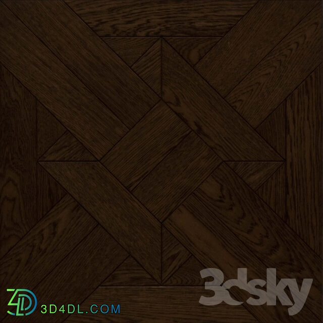 Floor coverings - dark parquet Castle