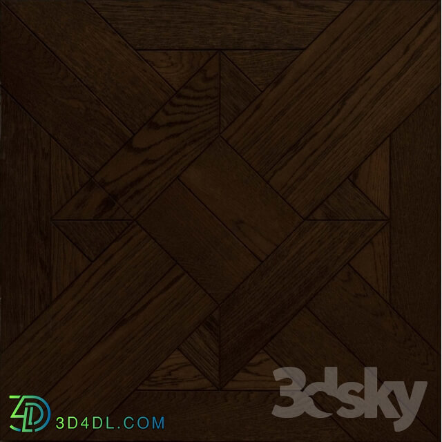 Floor coverings - dark parquet Castle