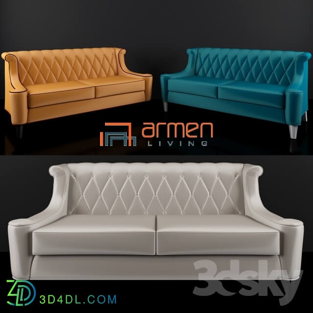 Sofa - Armen Living Barrister Velvet Sofa