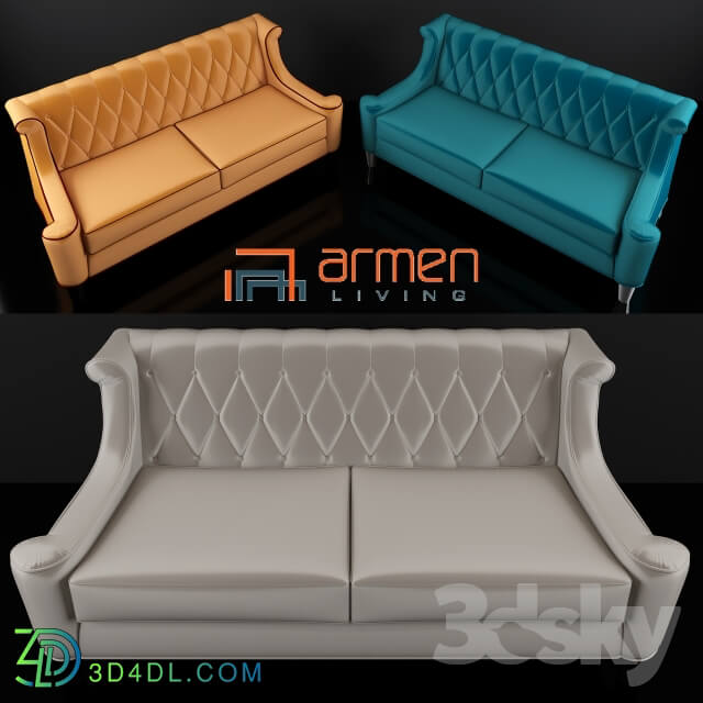 Sofa - Armen Living Barrister Velvet Sofa