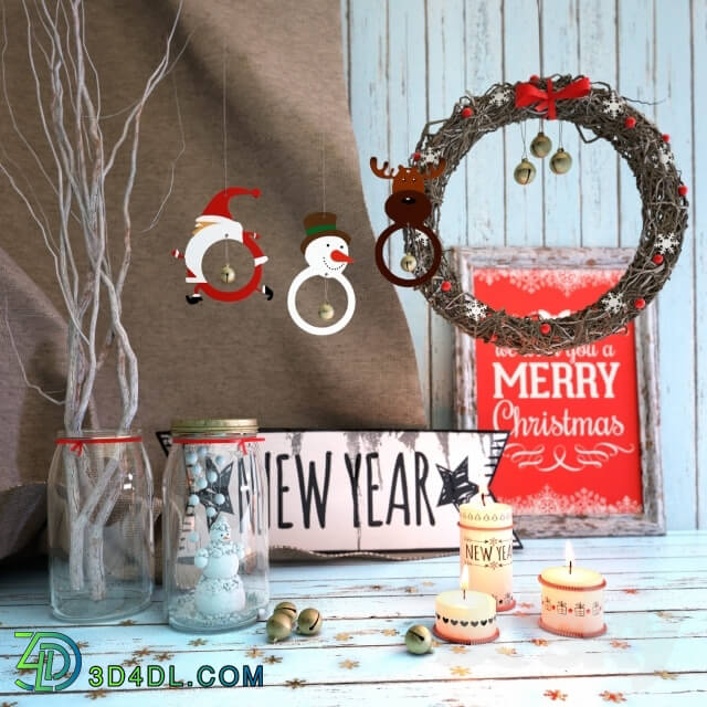 Decorative set - New Year decor set