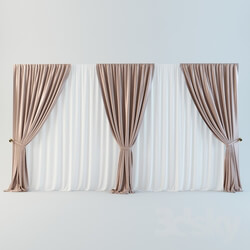 Curtain - Blind with pickup and tulle 