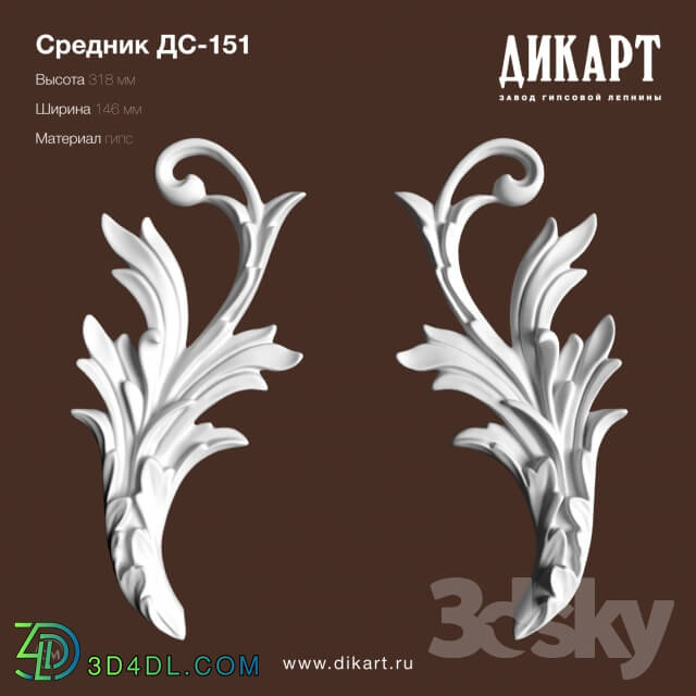 Decorative plaster - DC-151_318h146mm