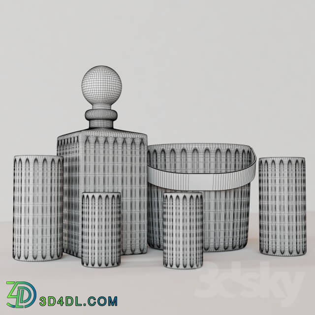 Tableware - BOULEVARD CUT CRYSTAL BARWARE SET