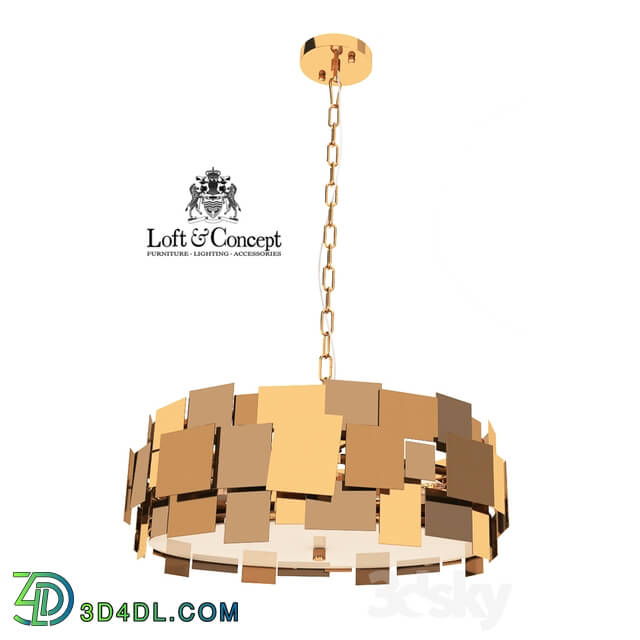 Ceiling light - CHANDELIER GOLD PLATE CHANDELIER 4