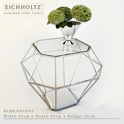 Table - EICHHOLTZ ASSCHER SIDE TABLE with Silv by Gervasoni 