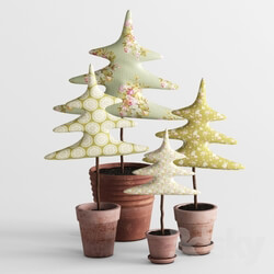 Other decorative objects - Textile Christmas trees 