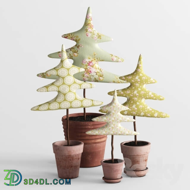 Other decorative objects - Textile Christmas trees