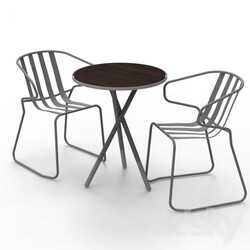 Table _ Chair - metal chair 