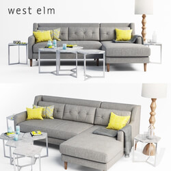 Sofa - west elm Crosby Sectional sofa set 