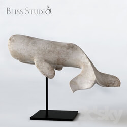Other decorative objects - Bliss Studio White Whale on Stand 