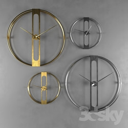 Other decorative objects - Wall Clock Clip Gold Ø107cm - Kare design 60974 