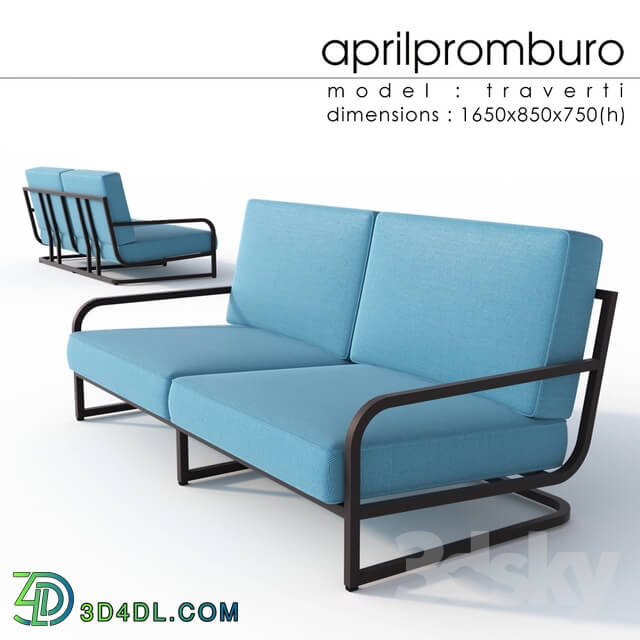 Sofa - _OM_ Aprilpromburo Traverti 2-seat sofa