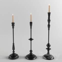 Other decorative objects - Set of candlesticks Ripple Candleholders 