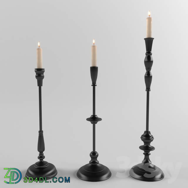 Other decorative objects - Set of candlesticks Ripple Candleholders