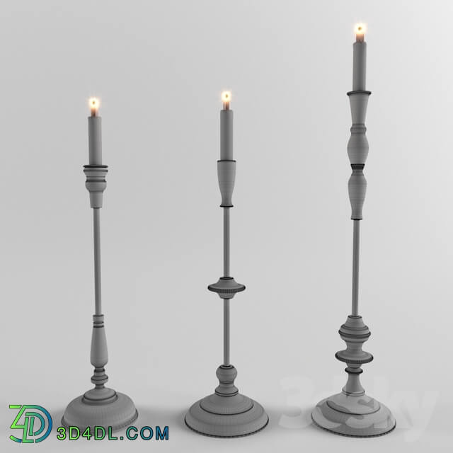 Other decorative objects - Set of candlesticks Ripple Candleholders