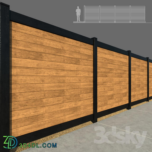 Other architectural elements - wood fence