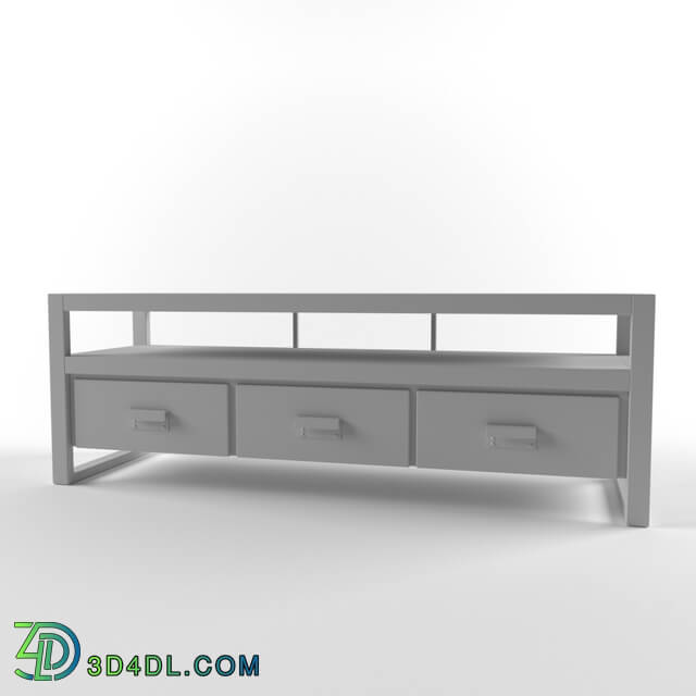 Sideboard _ Chest of drawer - Bin Pull 3-Drawer Media Console