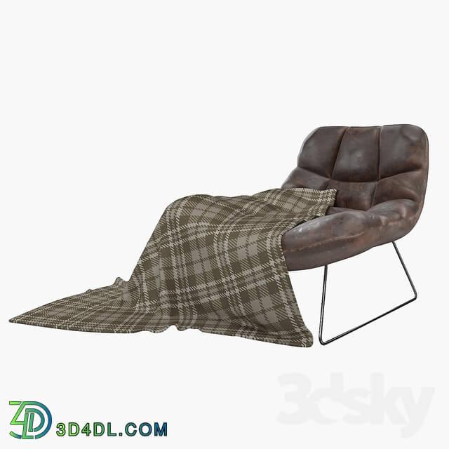 Arm chair - Chair_ Blanket_ Leatcher_ Furniture_ velvet