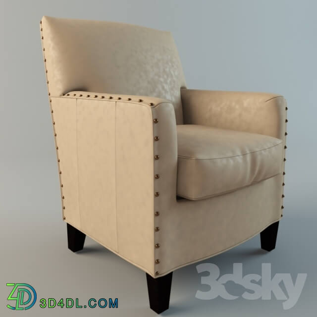 Arm chair - _quot_Alabaster_quot_ leather chair