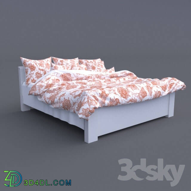 Bed - Bed with flowers