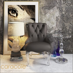 Arm chair - CARACOLE Glass Slipper TRA-SIDCHA-009 