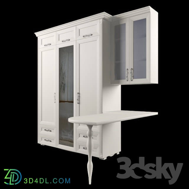 Wardrobe _ Display cabinets - Closet and table