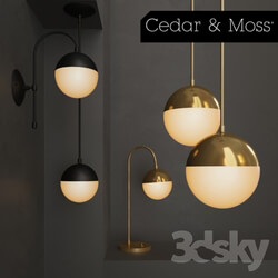 Ceiling light - Cedar _ Moss Pendant 6 in 