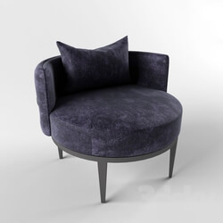 Arm chair - Elegant low velvet capitone chair 