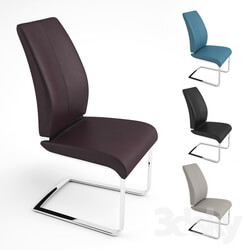 Chair - Arto dining chair leather chrome 