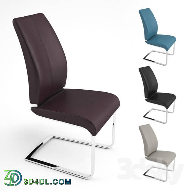 Chair - Arto dining chair leather chrome