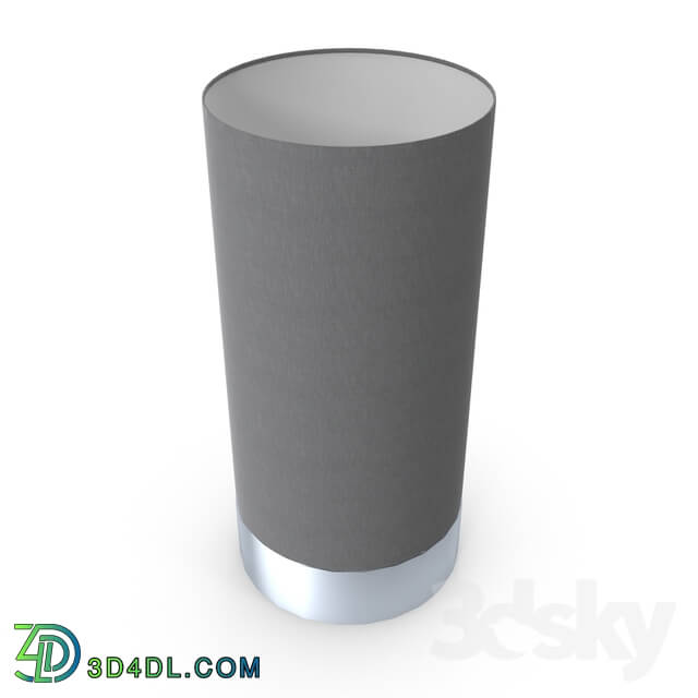 Table lamp - 95119 PASTERI desk lamp with dimmer_ 1x60W _E27__ Ø120_ H255_ nickel matt _ textile_ gray