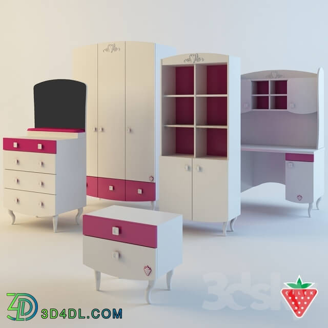 Full furniture set - Cilek Yakut - wardrobe_ desk_ dresser ...