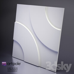 3D panel - Plaster Hoop 3d panel from Artpole 