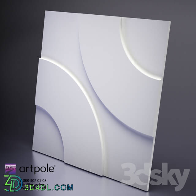 3D panel - Plaster Hoop 3d panel from Artpole