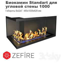 Fireplace - Standart fireplace for corner wall 1000 _ZeFire_ 
