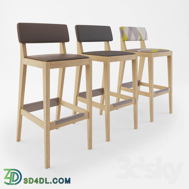 Chair - Natural wood bar stool