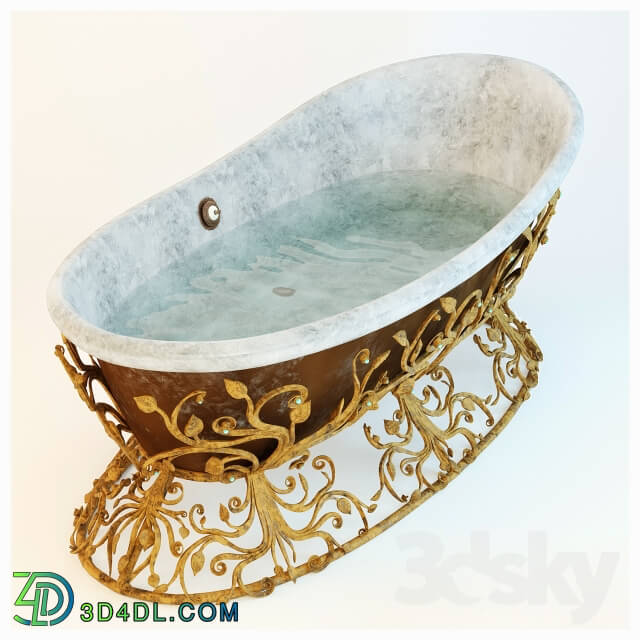 Bathtub - Forged stand for the bathroom. Work on competition _quot_Wrought Iron in the interior._quot_