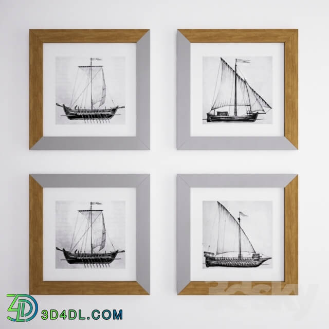 Frame - Polyptych Cossack boats D-TX Collections