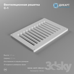 Decorative plaster - C-1 ventilation grille 
