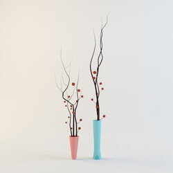 Vase - compositions from twigs 