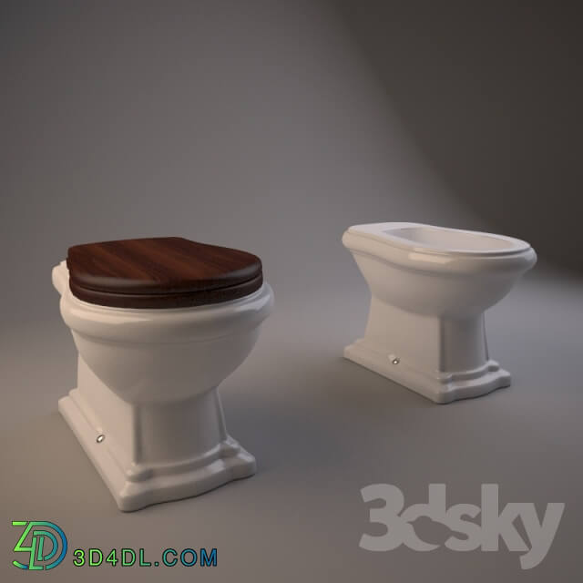 Toilet and Bidet - Toilet and bidet from Kerasan Retro collection