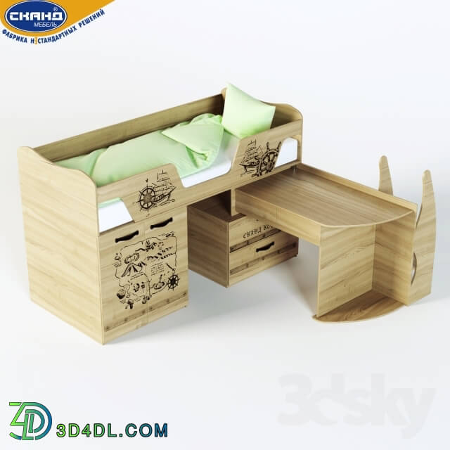 Bed - Loft bed _quot_CORSAIR 2_quot_