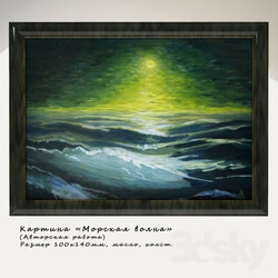 Frame - Painting _quot_Sea Wave_quot_ 